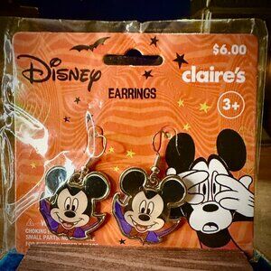 Disney Mickey Mouse Vampire Earrings and Necklace Set